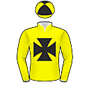 Racing silks: YELLOW, BLACK MALTESE CROSS, QUARTERED CAP