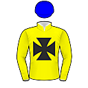 Racing silks: YELLOW, BLACK MALTESE CROSS, QUARTERED CAP