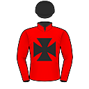 Racing silks: RED, BLACK MALTESE CROSS AND CAP