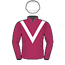 Racing silks: MAROON, WHITE V AND CAP