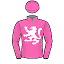 Racing silks: PINK, WHITE GATECRASHER