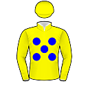 Racing silks: YELLOW, BLUE SPOTS